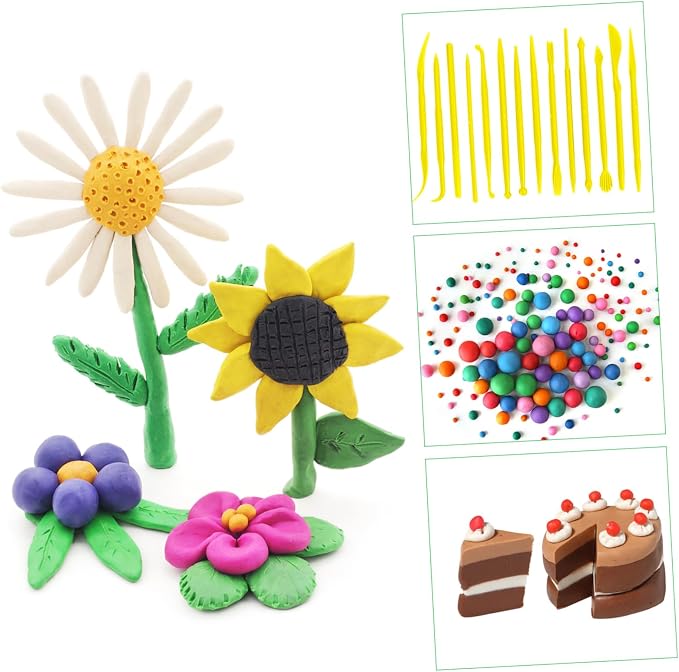 Tofficu 4sets Eco-Friendly Plastic Clay Modeling Tool Sculpting Clay Pens Cutters for Fondant Cake Decorations Baking Carving Kit