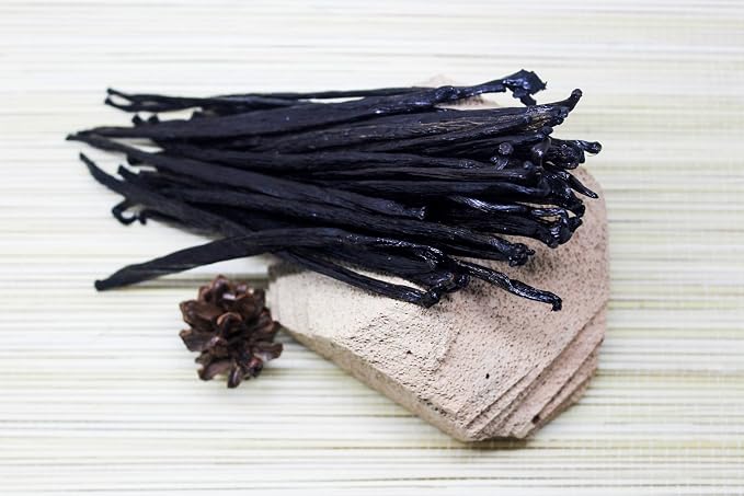 25 Aromatic Tahitian Vanilla Beans for Making Vanilla Extract, Whole Vanilla Beans Extract Grade 5-5.5 inches, Perfect For Homemade, baking and cooking