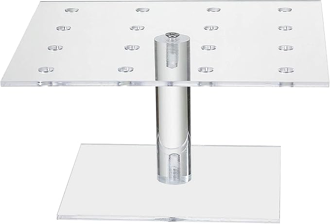 Clear Acrylic 16 Holes Push Pop Cake Stand Shooter Stand for party, wedding, bakery (7.87'' of length) (16 Hole-Square)