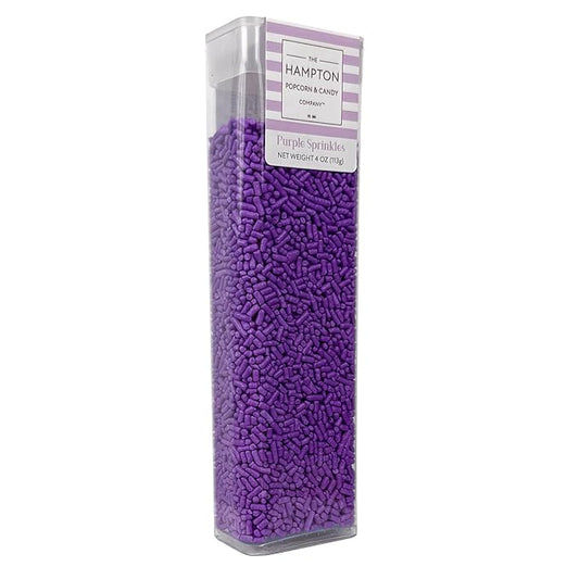 Bright Purple Sprinkles Jimmies 4 oz, Sprinkles For Cake Decorating, Baking, Ice Cream & More, The Hampton Candy Company