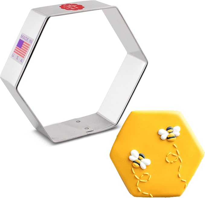 Ann Clark Hexagon Cookie Cutter 3-1/2" Made in USA