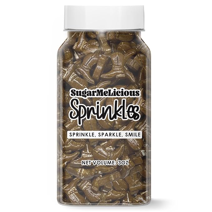 SugarMeLicious Cowboy Boots Sprinkles 3 Ounce Edible Decorations for Cakes Cupcakes Cookies and Desserts (3 Ounce)