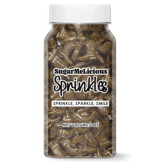 SugarMeLicious Cowboy Boots Sprinkles 3 Ounce Edible Decorations for Cakes Cupcakes Cookies and Desserts (3 Ounce)