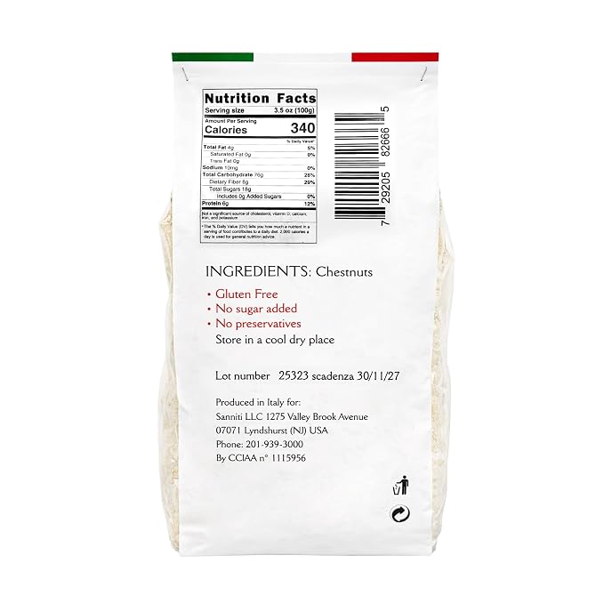 Sanniti Italian Gluten Free Chestnut Flour, 500 grams