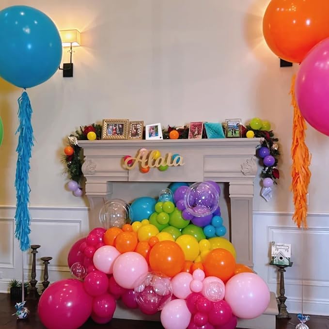 Voircoloria Balloons, 66pack 12inch Assorted Color Rainbow Latex Party Balloons for Wedding, Birthday, Graduation, Bridal Shower, Baby Shower, Gender Reveal, Anniversary Party Decorations
