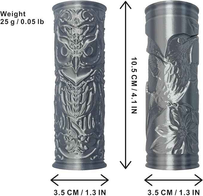 Pottery Clay Animal Texture Roller,Polymer Molding Art Hand Rollers Tools,Embossing Pattern Rolling Pins for DIY Crafts Making,4.1 Inches,Hummingbird and Owl,2 Piece