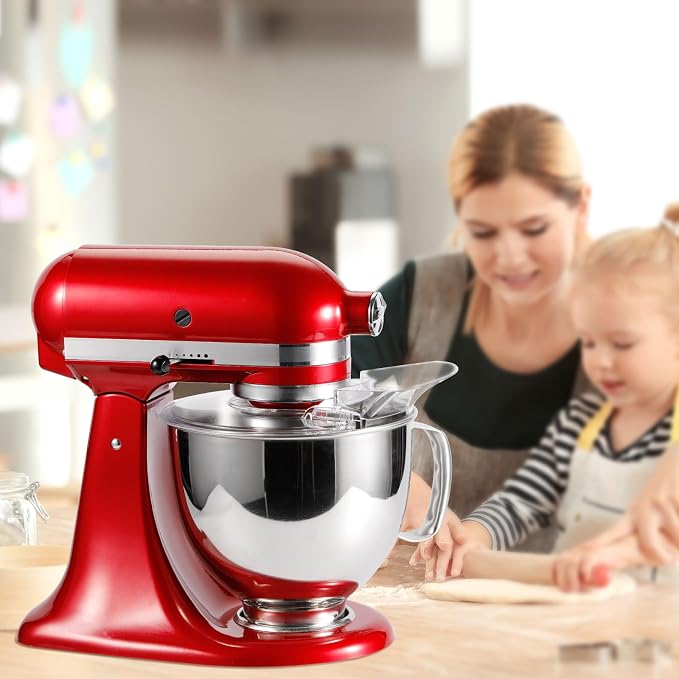 Pouring Shield for KitchenAid 4.5-5 Quart Tilt-Head Stand Mixer | Splash Guard with Removable Pouring Chute, Mixer Accessories and Attachments