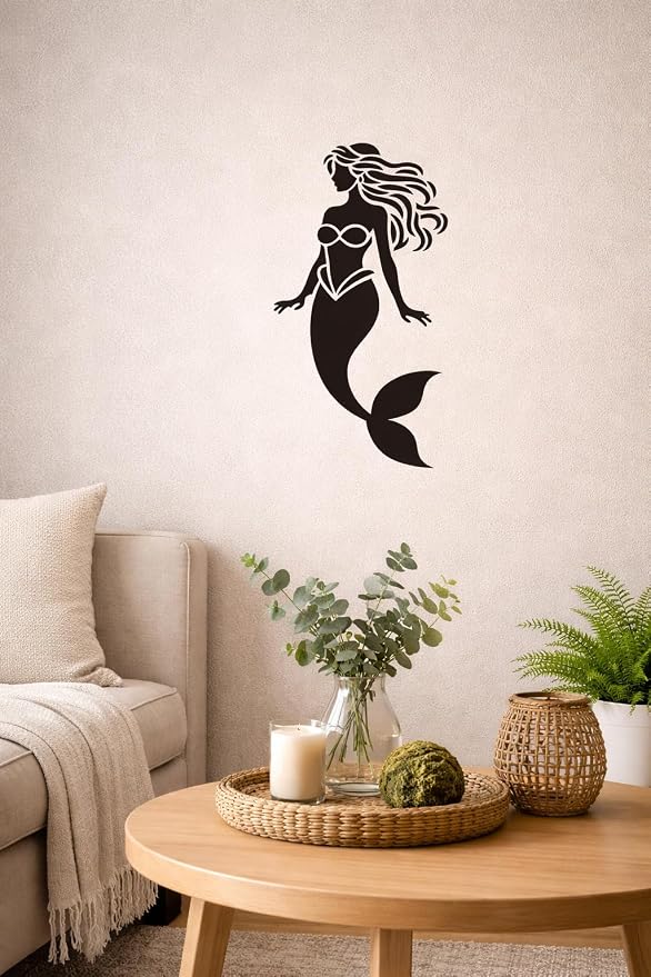Mermaid Stencil – Nautical Ocean Fantasy Travel Adventure Design Template Pattern Reusable Art Stencil for Painting, Crafting and DIY Projects (3 Pcs Set)