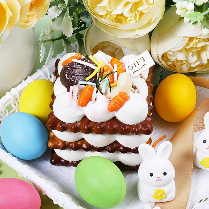 Easter Sprinkles Edible,130g/4.6oz Pastel Sprinkles for Cake Decorating with Easter Egg Carrot Bunny Jimmies and Nonpareils in 5-Cell, Ice Cream, Donuts, Macaron Toppings Supplies