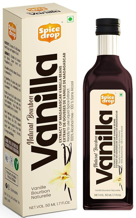 Pure Madagascar Vanilla Extract – Alcohol-Free, 1.69 Oz – 100% Natural, Rich & Aromatic – Perfect for Baking, Desserts, Milkshakes & Ice Cream – Superior to Vanilla Essence