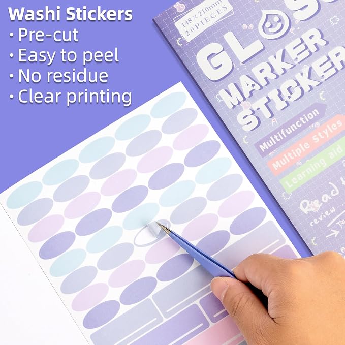 Charm Label Sticker Scrapbooking Supplies for Junk Journal, 20 Sheets Stickers - Ephemera Stickers Book(TZ-012-001)