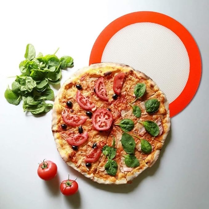 3Pcs Silicone Baking Mats,9 Inch Round Silicone Mats,Cake Pan,Non-stick Silicone Baking Sheet Liner,Reusable Heat Resistant Baking Pastry Sheets for Cookies, Macarons, Bread and Pastry