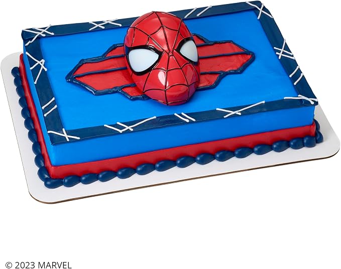 DecoSet® Marvel Spider-Man™ Ultimate Light Up Eyes Cake Topper, 1-Piece Cake Topper Set, Superhero Head with Lights