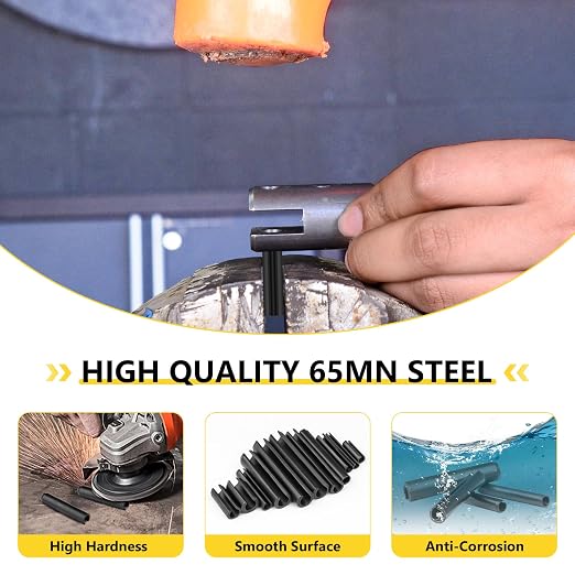 274 Pcs Roll Pin Set, Slotted Metric Roll Pins 65Mn Steel - M1.5 M2 M2.5 M3 M3.5 M4 M5 M6 M8 for Home Automotive Repair