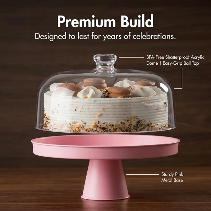 Table Concept Cake Stand, Footed Cake Stand with Lid, Serving Platter, Housewarming Gifts