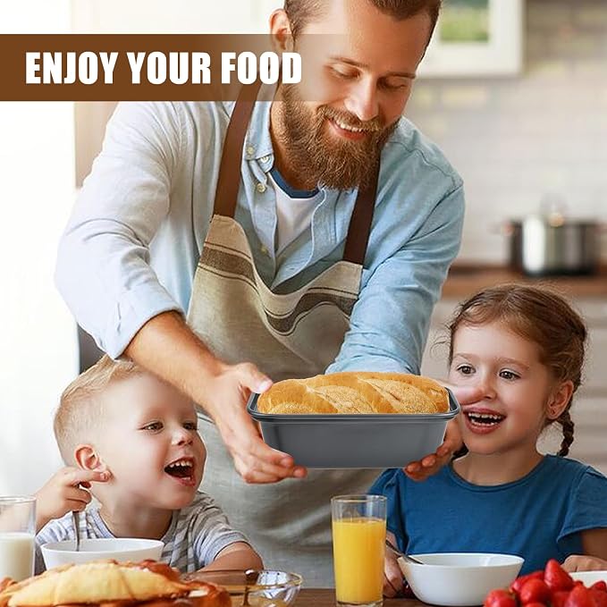 12 Pcs Mini Loaf Pan, Carbon Steel Bread Baking Pans, Nonstick Baking Pans, Tiny Banana Bread Pan for Baking Bread, Meatloaf, Brownies, Pound Cakes (Dark Grey, 6.1 x 3.3 x 1.8 Inches)