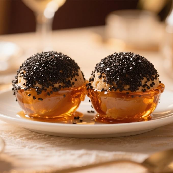 Twisweet Black Sprinkles, Edible Sanding Sugar Crystals for Cake Decorating, Extra Fine Candy Sprinkles for Baking, Cupcake Topping Ice Cream Donut Cookies Decoration, Wedding Party Halloween Christmas Supplies (150g/5.3oz)