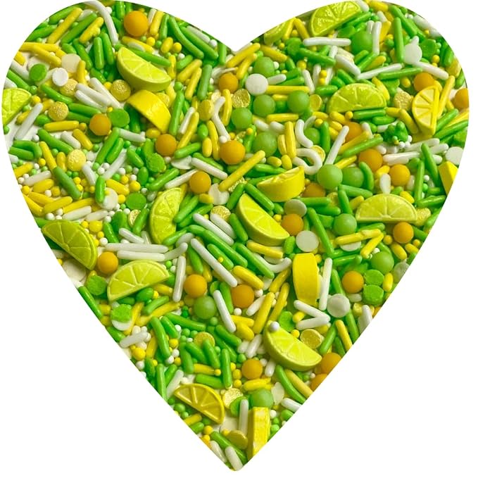 COOL MOM SPRINKLES Lemon Lime Sprinkles (4 oz.) – Fiesta Themed Sprinkles for Decorating Margarita Cakes, Cupcakes, Cookies & Desserts – Mixed in the USA/Gluten-Free