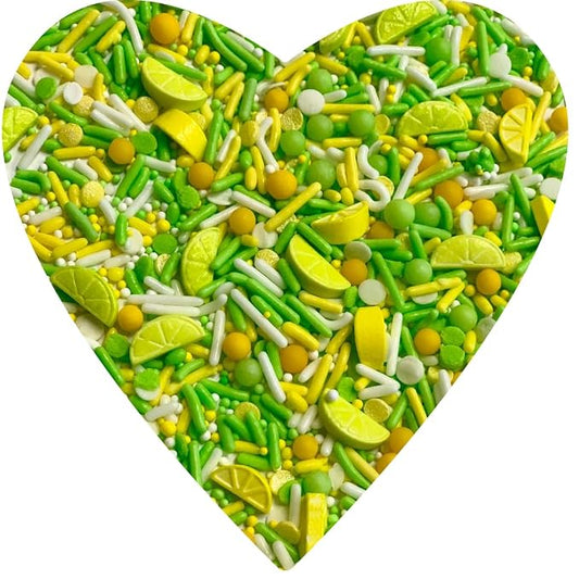 COOL MOM SPRINKLES Lemon Lime Sprinkles (4 oz.) – Fiesta Themed Sprinkles for Decorating Margarita Cakes, Cupcakes, Cookies & Desserts – Mixed in the USA/Gluten-Free