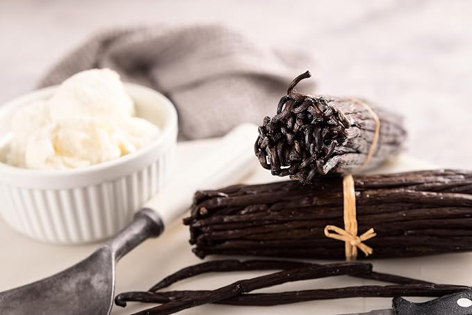 25 Vanilla Beans - Whole Extract Grade B Pods for Baking, Homemade Extract, Brewing, Coffee, Cooking - Tahitian