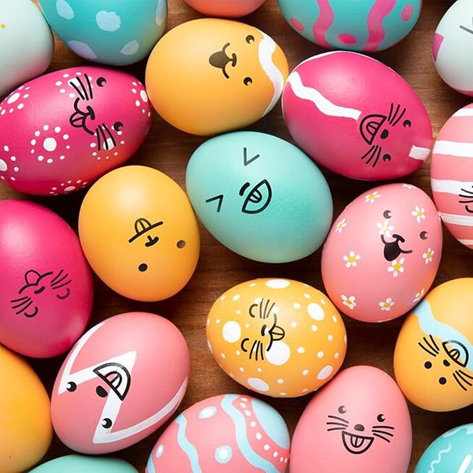 Edible Markers for Easter Eggs Decorating- 12PCS Edible Marker Food Coloring Pens Set Drawing Double Side Writers Tools for Cake Decorations, Cookies, Frosting, Macaroons, Chocolate