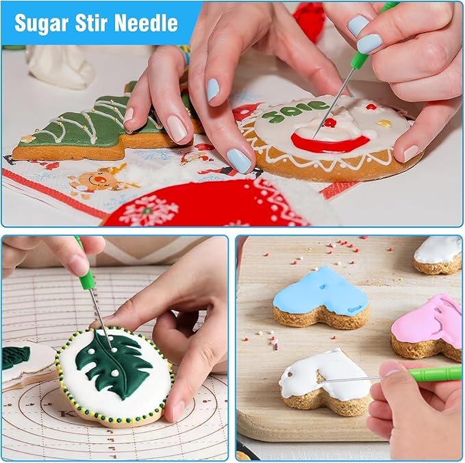 firstake Piping Bags and Tips Set, 100pcs 12 Inch Icing Bags with 14 Tips | Leak-Proof, Food Grade, Disposable, Easy Cleanup for Icing, Frosting, Royal Icing, Cake Decorating, Cookies & Candy Pastry