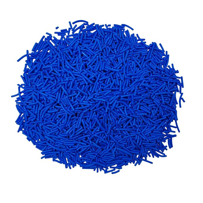 Jimmies Sprinkles, Edible Jimmy Sprinkles, Blue Crunchy Jimmies Mix for Cake Decorating, Edible Cookie Cupcake Decorations for Theme Baking and Holiday Party Treats