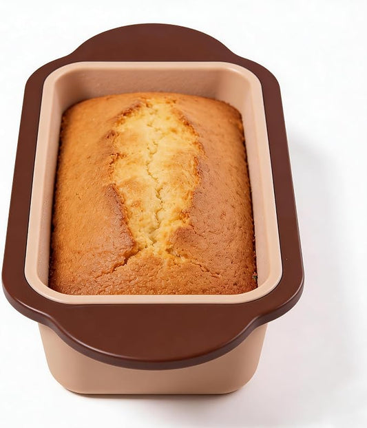 Nonstick Silicone Bread Loaf Pan with Metal Reinforced Frame, Flexible Silicone Baking Mold for Bread, Meatloaf, Pound Cake and Banana Bread, Easy Clean, BPA Free