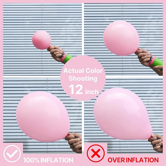 PartyWoo Light Pink Balloons 140pcs Different Sizes of 18 12 10 5 Inch Pastel Pale Baby Pink Balloon Arch Kit Garland for Baby Shower Bachelorette Bridal Shower Birthday Party Decorations Pink-Y48