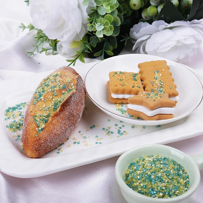 Green Sanding Sugar for Baking, St. Patricks Day Sprinkles for Cake Decorating,130g/4.59oz Sugar Sprinkles for Cupcake, Cookie and Donuts Toppings