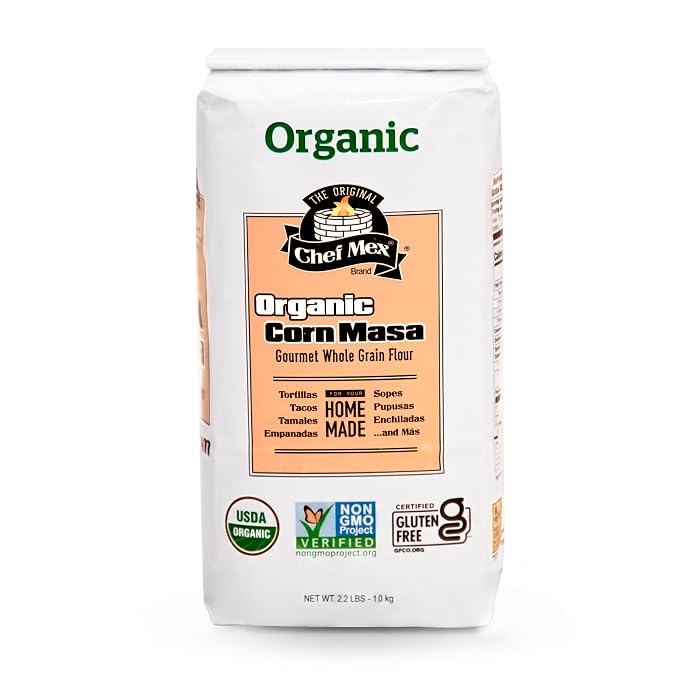 Chef Mex® Organic Corn Masa Gourmet Whole Grain Flour, USDA Organic, Non-GMO, Gluten Free, 2.2 lbs