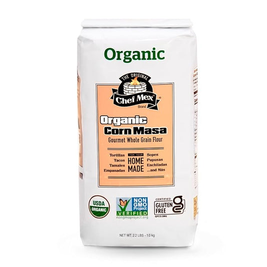 Chef Mex® Organic Corn Masa Gourmet Whole Grain Flour, USDA Organic, Non-GMO, Gluten Free, 2.2 lbs