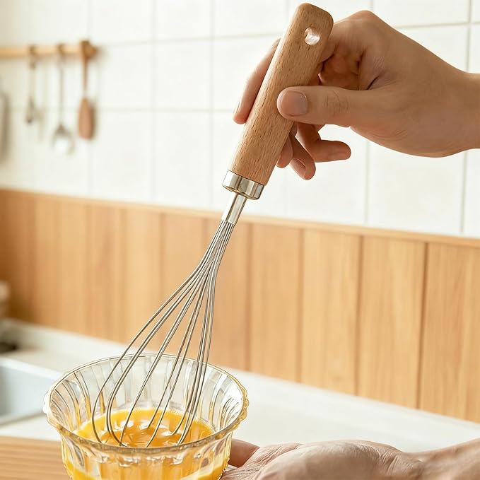 Mini Small Whisks Tool for Cooking,Stainless Steel Metal Dough Hand Whisk Egg Beater