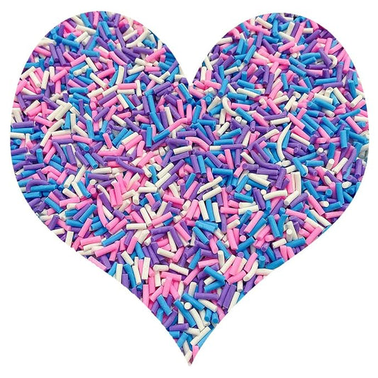 EHOPE 50g Fake Sprinkles Non-edible Polymer Clay Sprinkles Resin Sprinkles Fake Candy Sprinkles Faux Sprinkles for DIY Crafts Nail Art Cake Phone Case(Long-Purple Sugar granules-16A)
