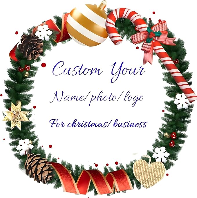 Custom Stickers for Weddings, Birthdays & Businesses - Personalized Labels with Your Logo - Waterproof, Fade and Heat Resistant - Pack of 100-1000 (Wreath O, 3 Inch)