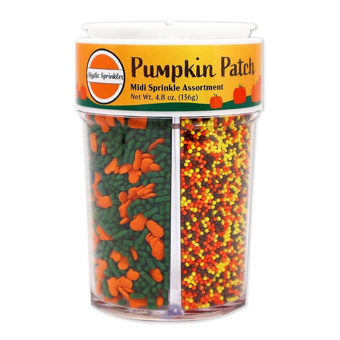 Mystic Sprinkles 4 Cell Sprinkle Assortments (Pumpkin Patch, Midi)