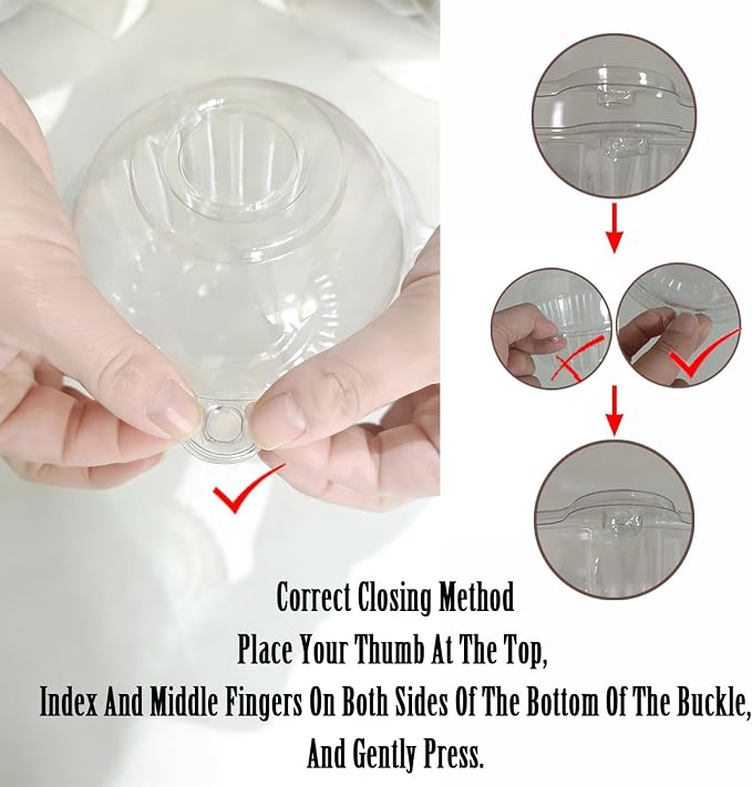 100Pack Jumbo Muffin Container,Extra Clear Plastic Muffin Cartons | Jumbo Transparent Plastic Muffin Cartons,Disposable Clear Plastic Single Muffin Holders,Cupcake Boxes Bulk,Size 5.3 * 3.6inch