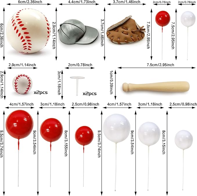 Baseball Cake Decorations Sports Theme Party Decoration Supplies Baseball Themed Happy Birthday Cake Topper Party Decorations