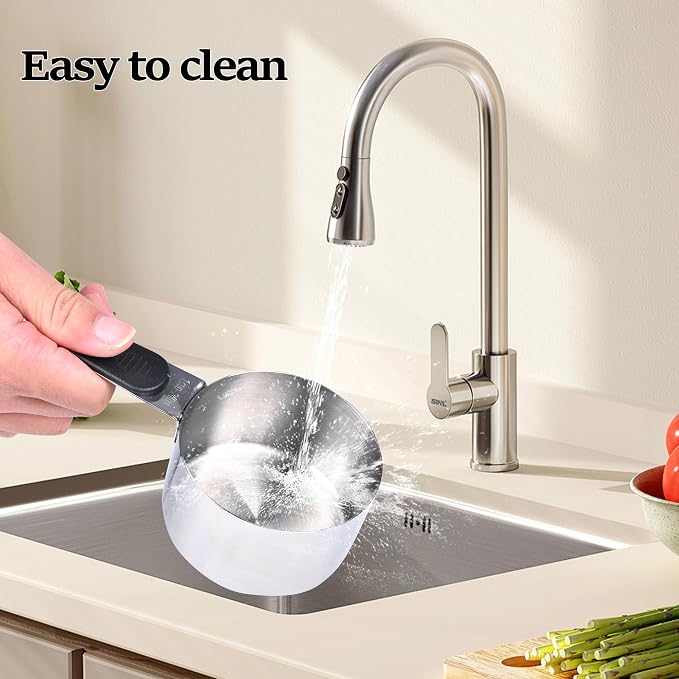 DOTINGHUX 1 Cup Magnetic Grips Stainless Steel Measuring Cup -1PCS
