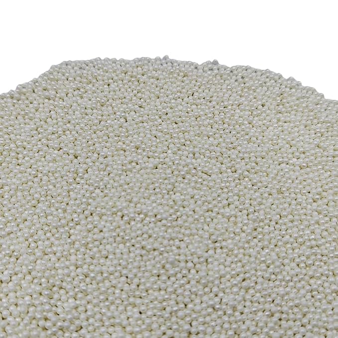 Homankit White Nonpareils Sprinkles Edible Cookie Decorations Mini Pearls for Decorating Cake, Baking, Cupcake Toppers, Ice Cream, Donuts 3.88 Ounce
