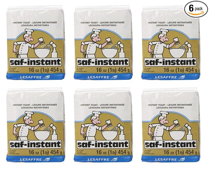 LeSaffre Saf-Instant Yeast, Gold, 1 Pound, 6 Pack