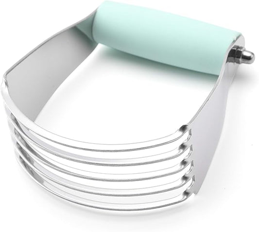 Spring Chef Medium Dough Blender - Stainless Steel Pastry Cutter Tool For Baking w/Thick Sharp Blades - Butter & Dough Cutter - Pastry Blender for Easy Mixing - Dishwasher Safe Kitchen Gadgets - Mint