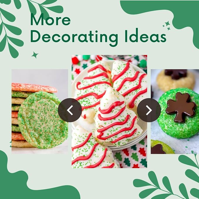 Green Sanding Sugar | Deep Green Sprinkles | Edible Coarse Sugar Crystals | For Baking Dessert Decorating, Cake, Cupcake, Cookie, Ice Cream | Christmas St Patrick's Day Holiday Party | 4.6 Ounces