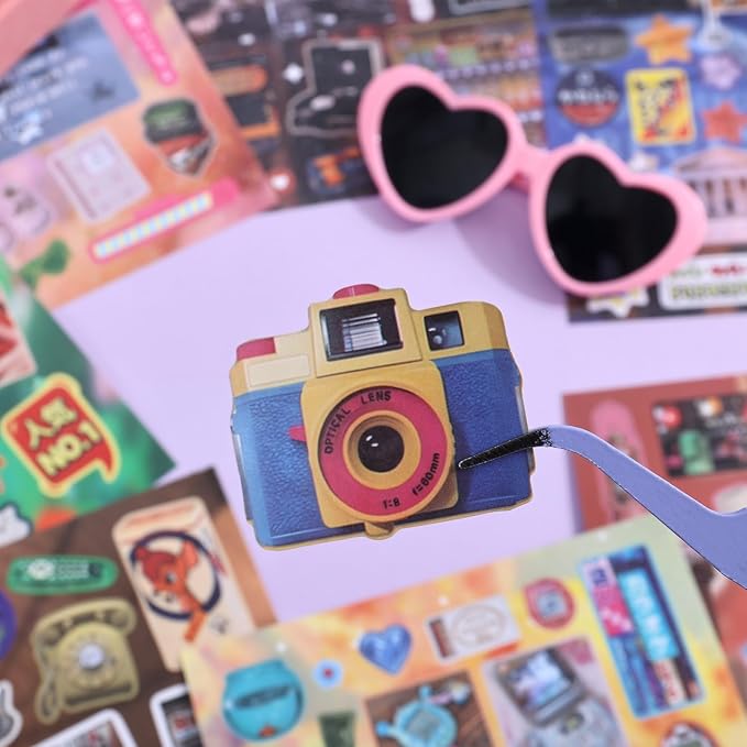 Girl's Japanese Retro Sticker Book, Y2K Showa Theme - 800+ Cute Old Showa Style Old Items Stickers, for DIY Scrapbooking Journaling Handbook Decoration