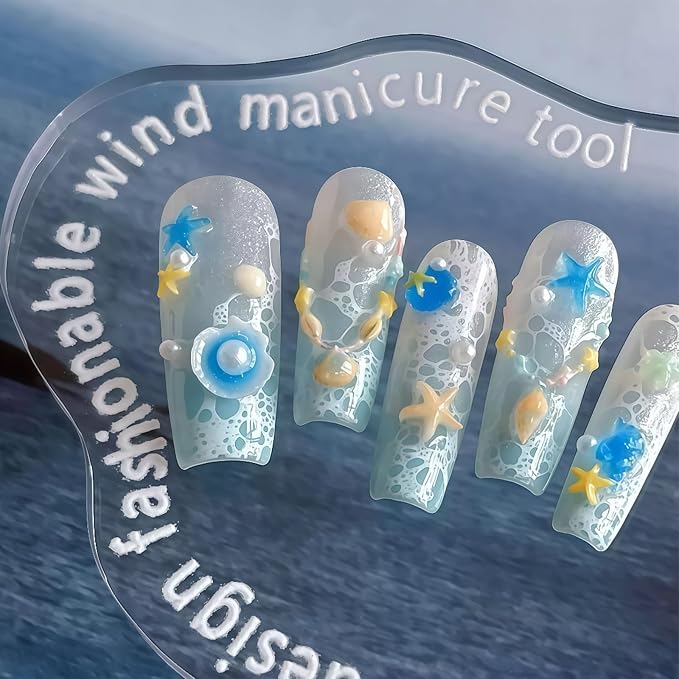 Ocean Nail Art Silicone Molds Mermaid Sea Shell Resin Charms 3D Cavity Flower Dolphin Jewelry Making DIY Manicure Tools