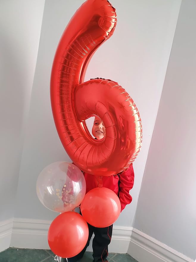 Number 0 Balloons 40 Inch Red Number Balloons for 10 20 30 40 50 60 70 80 90 100 Numbers Balloon Birthday Decorations Wedding Event Baby Shower