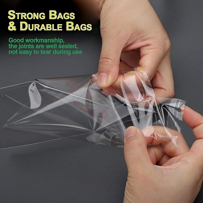 Nobranded 50 pcs Clear 9" x 12" Self Seal Cello Cellophane Bags Resealable Poly Bags 2.8 mils OPP Bag for Packaging Clothing, T Shirts, Art Painting,Treats,Party Favors,Gifts,Small Business