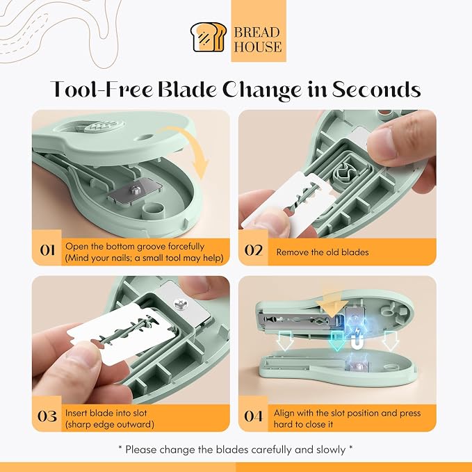Bread Lame Sourdough Scoring Tool, Extractable & Magnetic Bread Scoring Tool, Bread Scoring Knife for Sourdough Bread Baking, Bread Scorer Tool with 5 Replaceable Razor Blades