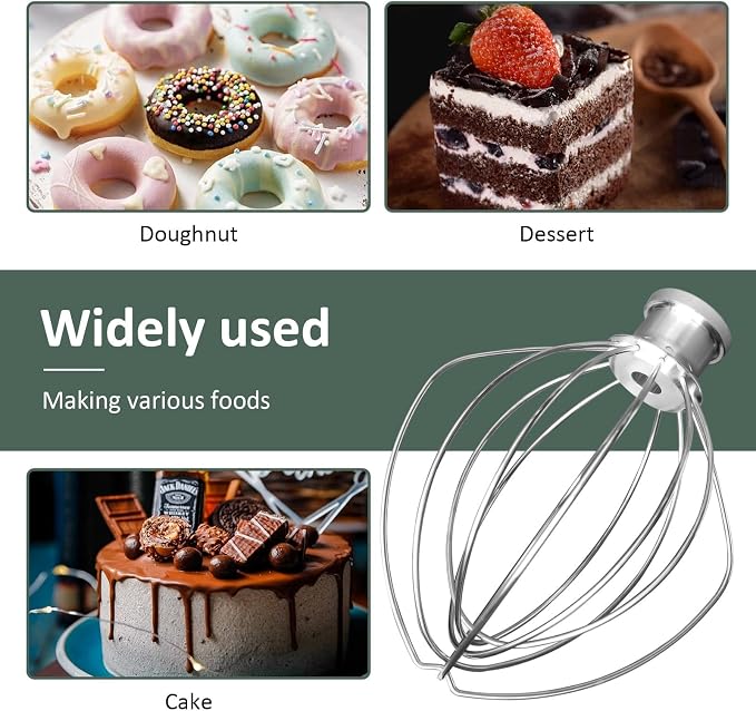 K45WW Stainless Steel Wire Whip for KitchenAid,Attachment for Kitchen aid 4.5 and 5-Quart Tilt-Head Stand Mixer