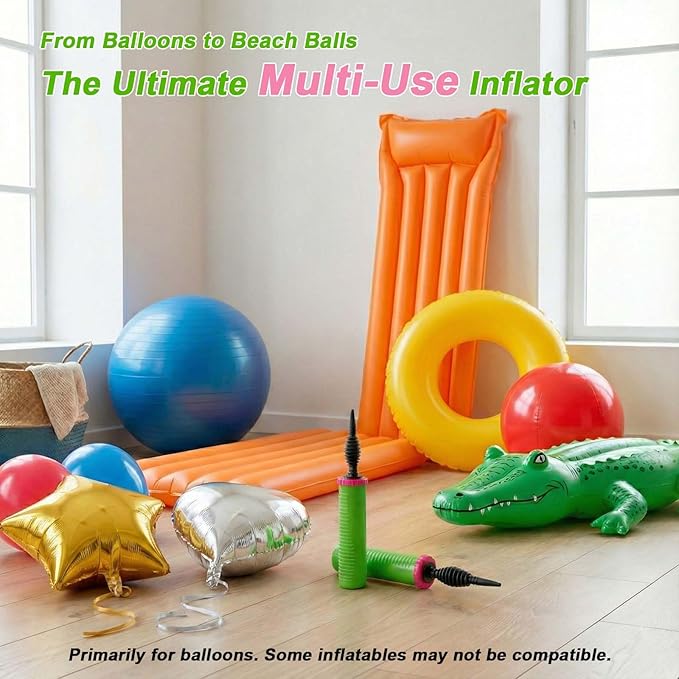 Balloon Pump Handheld - Dual Action Manual Air Inflator for Balloon, Rapid Two-Way Blower for Party Decoration